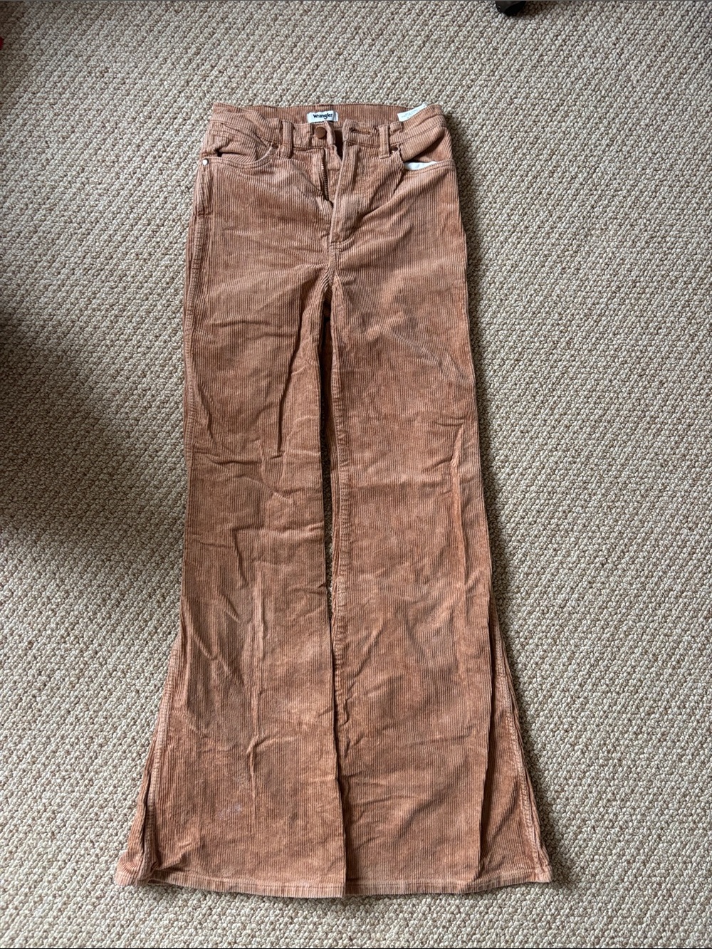 Wrangler Corduroy Flare Jeans in Rust